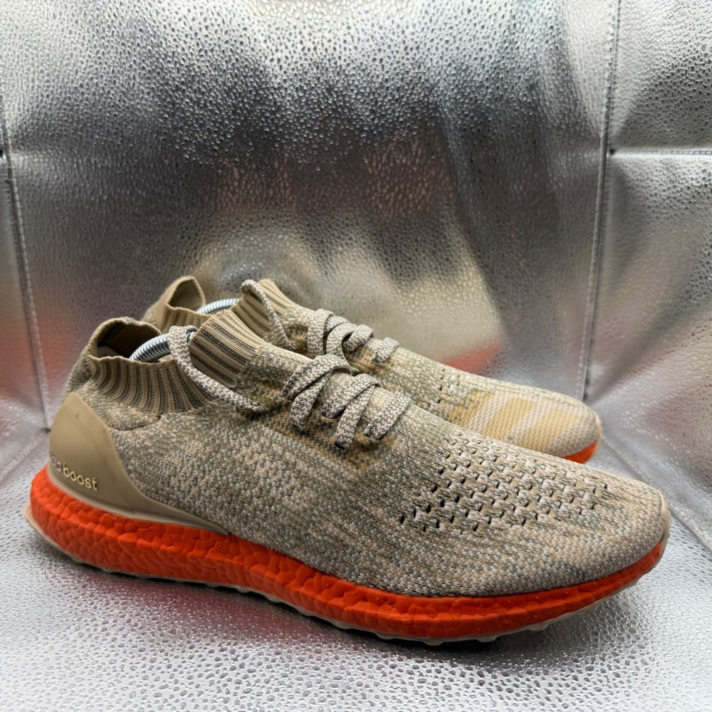 Size 10 Adidas UltraBoost Uncaged Mens Tan Orange Excellent S82064 Running Shoes